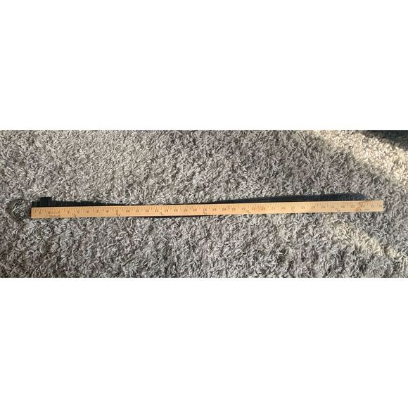 Glen Miller for Ann Turk brown Leather Silver Leaf Buckle Belt 34” - Picture 6 of 6